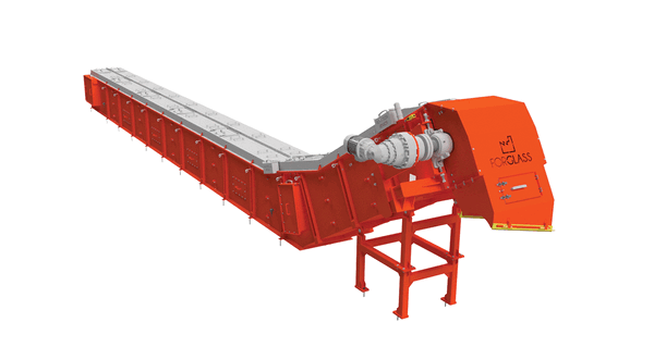 Forglass scraping conveyor installed at Dutch glassmaker
