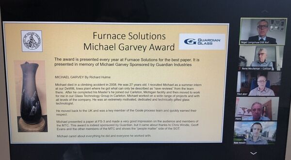 Glass Futures' Rob Ireson wins Michael Garvey award