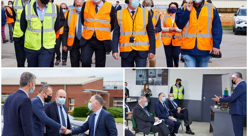 Arc France glass manufacturing facility celebrated Recovery Thursday with a dignitary visit.