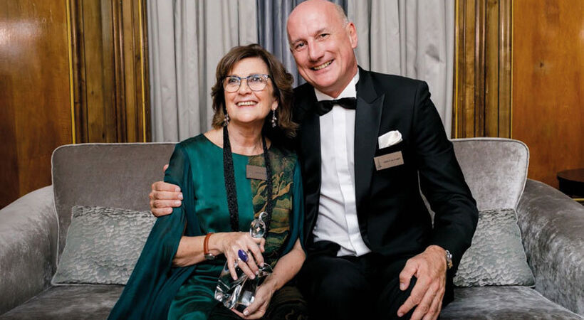 Prof Alicia Duran, Chair of the IYOG 2022 and Mr Jean-Luc Logel, CEO of Iris Inspection machines.