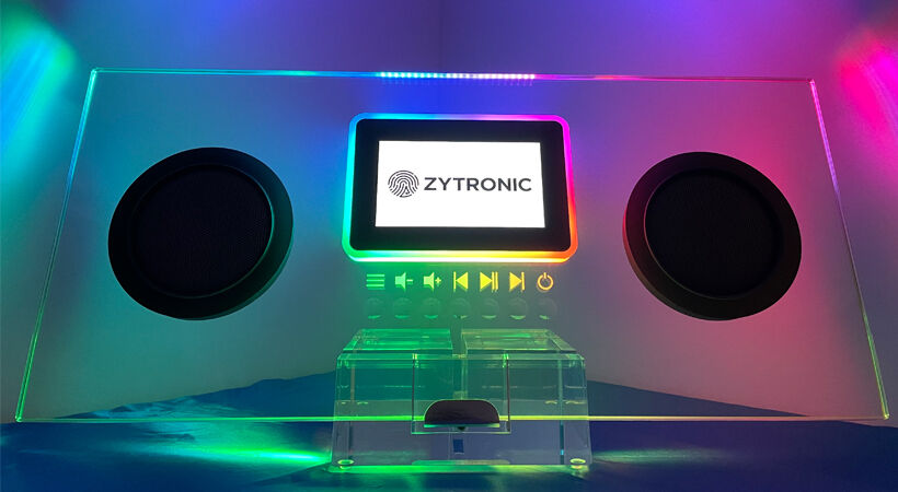Zytronic's ElectroglaZ music system uses electrically conductive NSG TEC glass, which transfers power through conduction.