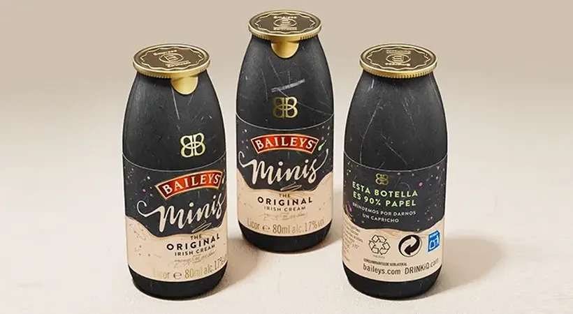 The paper-based bottle trial took place on Bailey's mini format.