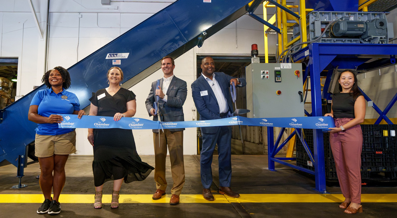 Workwell Industries' new glass crushing machine will help it to recycle up to 1,200 tons of glass per year for O-I.