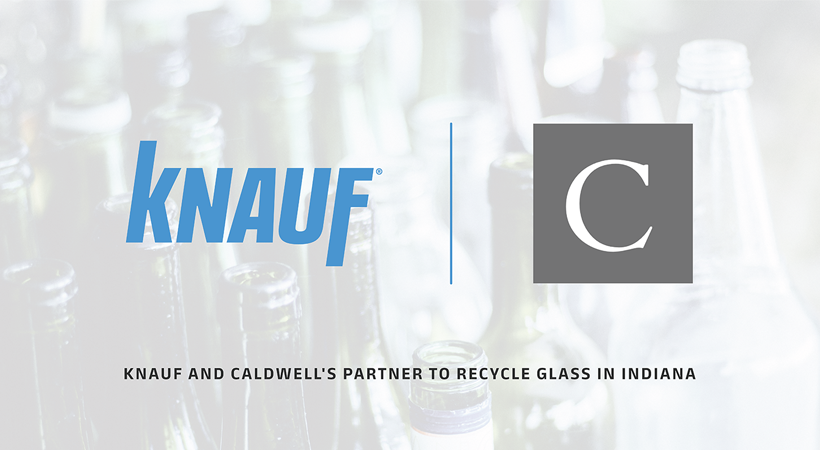 Knauf and Caldwell’s collaboration has diverted six tons of glass monthly, collecting and recycling glass from over 40 local businesses. 