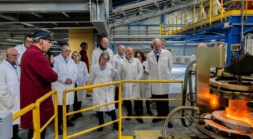 The €40 million electric glass manufacturing furnace is the first of its kind for luxury flaconnage in France, said Pochet.