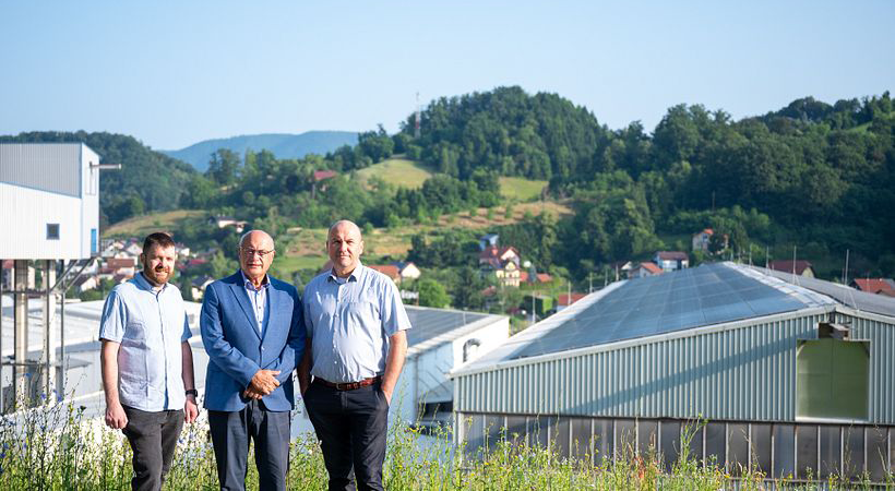 From left to right: Franjo Čoh, Head of Power Engineering at Vetropack Straža; Darko Šlogar, Managing Director; and Mario Berc, Technical Manager.