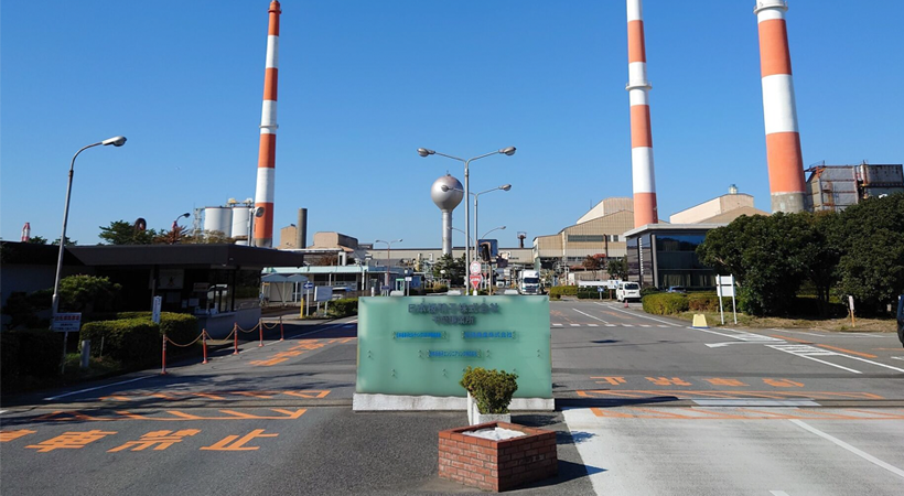 NSG's Chiba plant where it manufactured float glass from cover glass recovered from end-of-life photovoltaic (PV) modules.