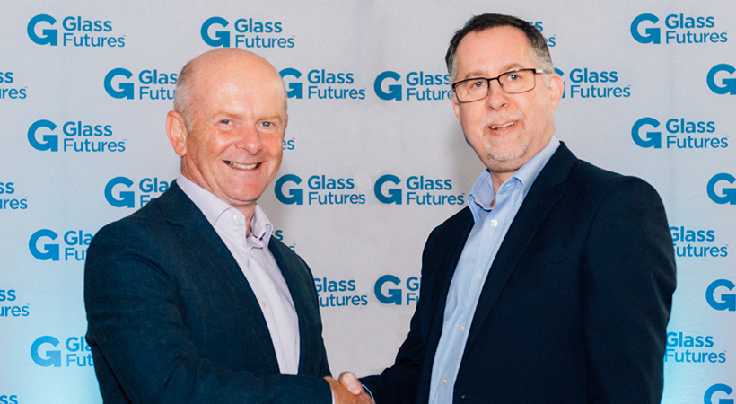 Left to right: Adrian Curry, newly appointed Chair of Glass Futures' Board of Directors, and Justin Kelly, CEO of Glass Futures.