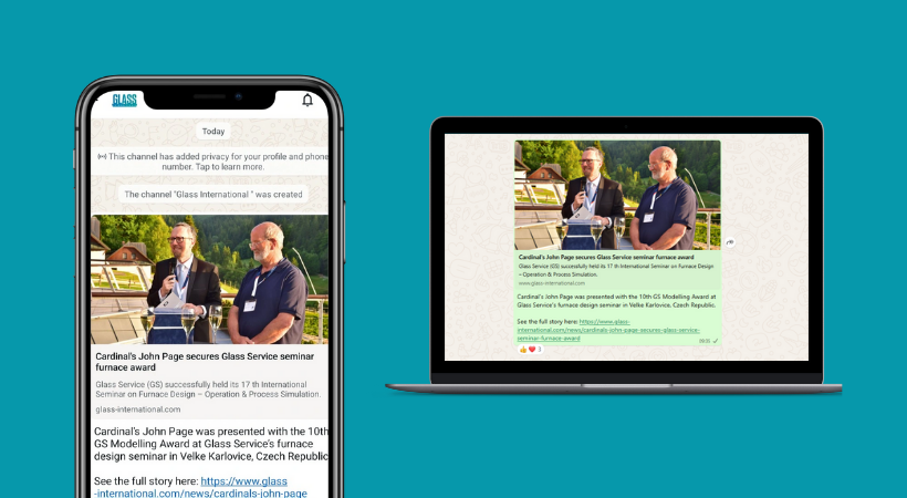 The Glass International WhatsApp Channel is available on both mobile phones and desktops.