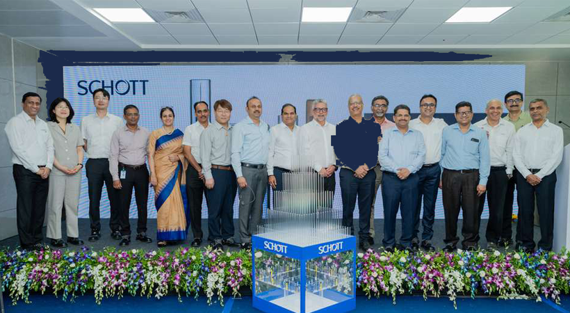 Schott has expanded its manufacturing capabilities in Jambusar, Gujarat, by inaugurating the production of syringe and cartridge glass tubing. (Image: Schott/Akshay Arekar)