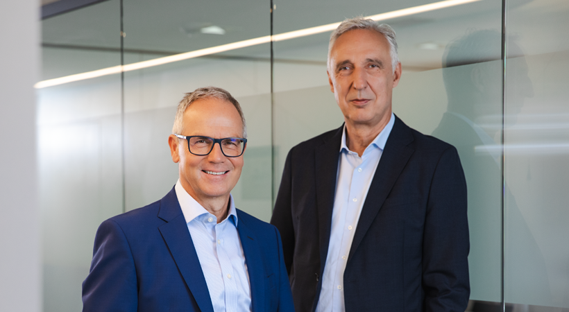 Left to right: Reinhard Mayer, CFO, and Andreas Reisse, CEO of Schott Pharma. (Image: Schott Pharma/Oana Szekely)