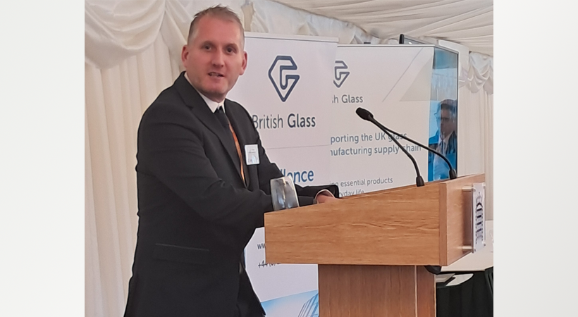 British Glass President, Dean Butler, speaking at the UK Houses of Parliament yesterday.