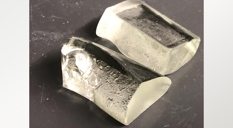 LionGlass requires less energy to produce and is more damage resistant than standard soda lime silicate glass. (Image credit: Penn State. Creative Commons.)