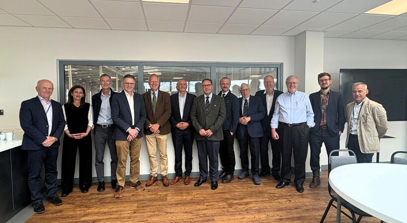 Attendees at the recent Collective meeting: L-R: Adrian Curry (Glass Futures), Rana Sattaripour (SINA Medical Glass), Nick Kirk (British Glass), Mike Butterick (Flat Glass Manufacturers Association), Tim Simmons (Glass & Glazing Federation), Chris Beedel (Glass & Glazing Federation and Glass Sellers), Matthew Demmon (Glass Sellers), Paul Pearcy (British Glass), Richard Katz (Glass Futures and Glass Sellers), Dave Fordham (Glass Futures and Glass Sellers), Stuart Hakes (Society of Glass Technology and Glass Sellers), Aston Fuller (Glass Futures) and Olivier de Lataulade (L'Oréal).