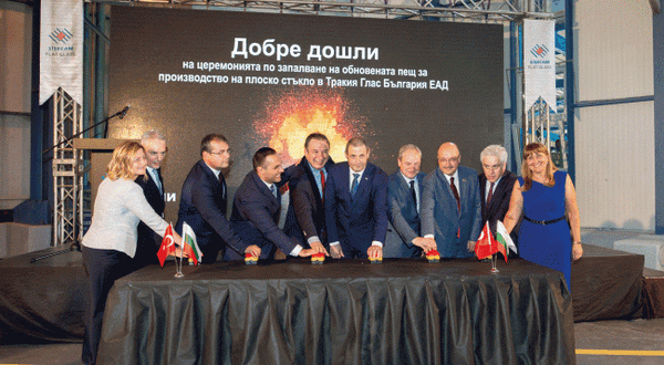 Sisecam’s flat glass furnace fired up for the first time at VIP ceremony