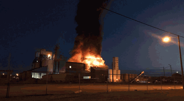 Large fire damages Anchor Glass plant